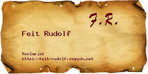 Feit Rudolf névjegykártya